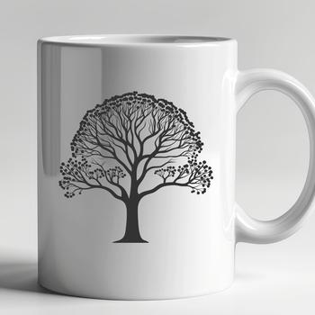 A simple vector illustration of a tree with branches and leaves.