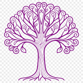 A stylized illustration of a tree suitable for vector art and design projects.