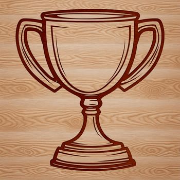 A digital illustration of a trophy in vector format.