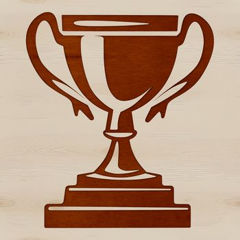 A detailed trophy design for sports and competitions in SVG format.