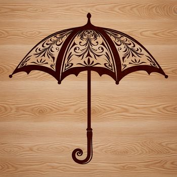 An SVG graphic of a simple rain umbrella design with clean lines.
