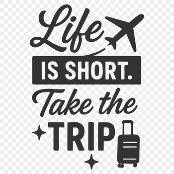 Vacation-themed quote design in a vector format, suitable for cutting machines or digital use.