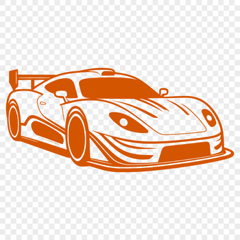 A high-performance racing vehicle with sleek design and vibrant colors, available in vector format as an SVG file.