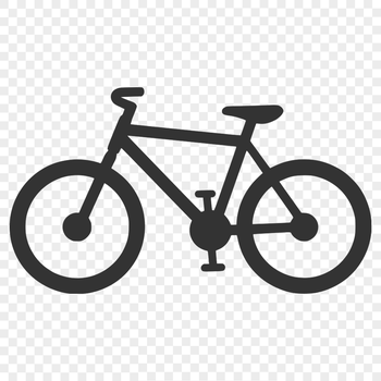 Vector illustration of a bicycle for commercial or personal use.