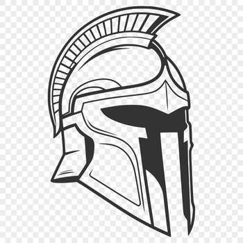 Ancient Greek warrior illustration in vector format.