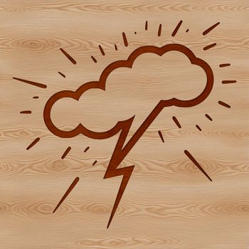 A stylized illustration of a lightning bolt in a vector format, suitable for various applications.