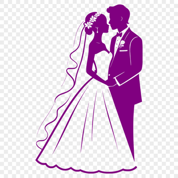 A detailed illustration of a couple exchanging vows in a romantic outdoor setting.