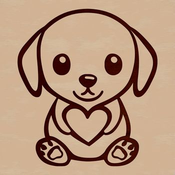 A sitting dog breed, the Weimaraner, depicted in vector format.
