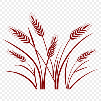 A simple vector illustration of wheat in silhouette form.
