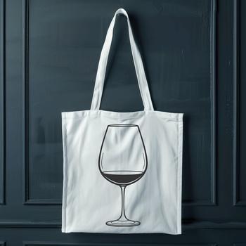 A stylized illustration of a glass filled with red wine, suitable for vector art projects.