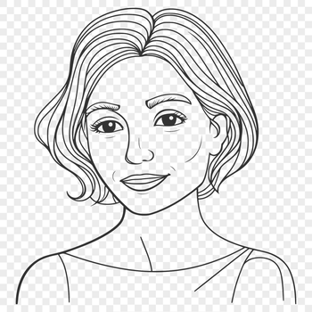 A high-quality vector graphic illustration of a woman.