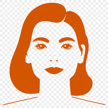 Woman SVG icon illustration in a simple style suitable for digital design and cutting machines.