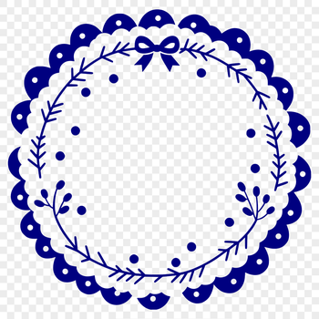 A floral wreath design made from intricately layered vector shapes.