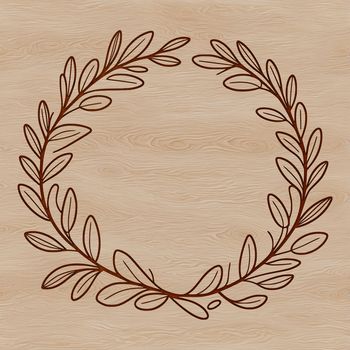 A simple floral wreath design made from vector shapes, suitable for digital cutting machines and laser cutters.