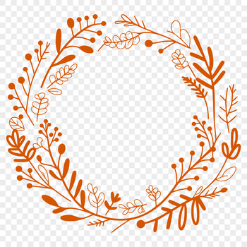 A floral SVG design featuring a decorative wreath made up of intricate elements.