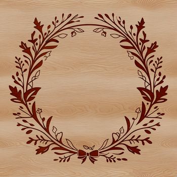 A floral wreath designed as a vector image.