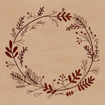 A decorative floral wreath design created as an SVG vector image.