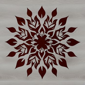 A delicate, ornate snowflake design with intricate patterns, suitable for winter-themed projects or Christmas decorations.