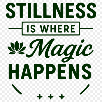 Motivational quote for yoga practice, vector design with inspirational words and icons.