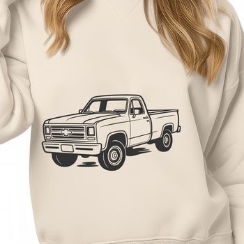 A high-quality illustration of a pickup truck for design and crafting purposes.