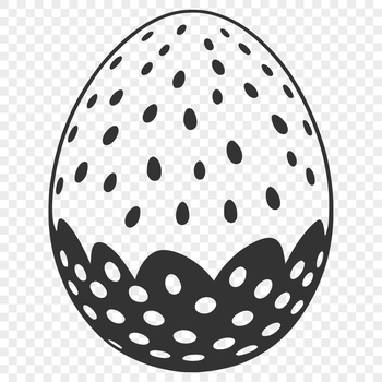 A colorful, hand-drawn Easter egg with intricate designs.