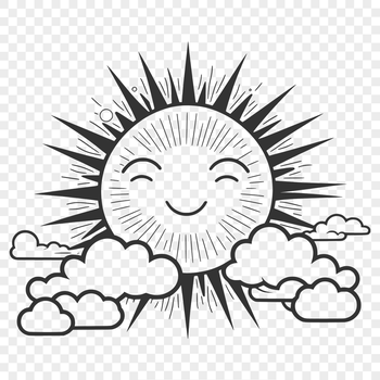 SVG graphic illustration of the sun in a simple vector design.