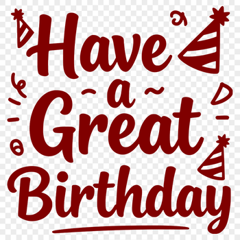 A colorful vector illustration of a happy birthday message with playful typography.