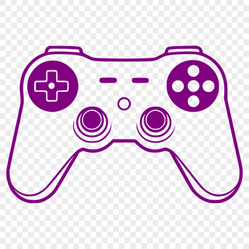 A digital game controller with buttons and directional sticks.