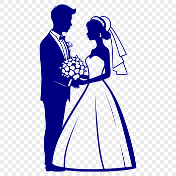 A vector illustration of a couple exchanging vows in a romantic setting, suitable for various digital applications.