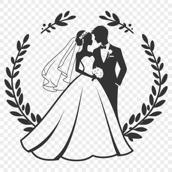 An SVG design featuring a groom proposing to his bride in a romantic outdoor setting.