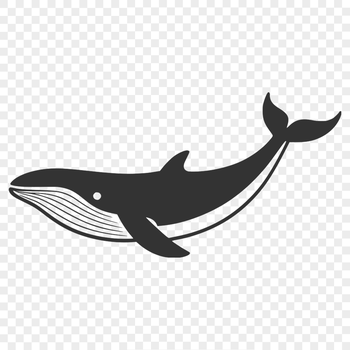 Whale illustration in vector format, designed for commercial and personal use.