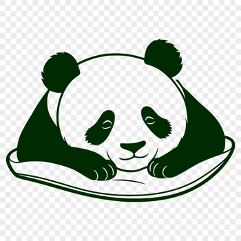 Vector illustration of a wild animal, specifically a panda.