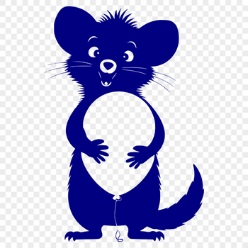 A realistic illustration of a wild animal, specifically a possum.