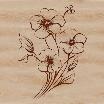 A colorful illustration of a single wildflower against a white background, suitable for digital design and craft projects.