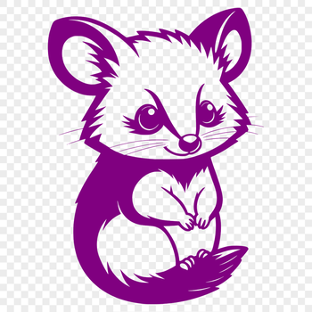 A detailed illustration of a wild possum in vector format.