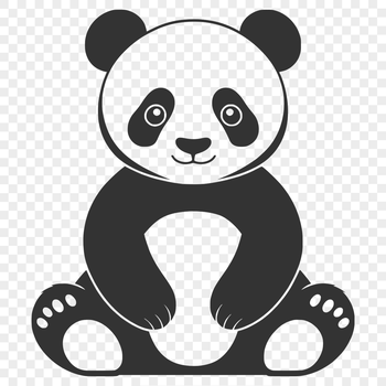 A realistic illustration of a panda bear in its natural habitat.
