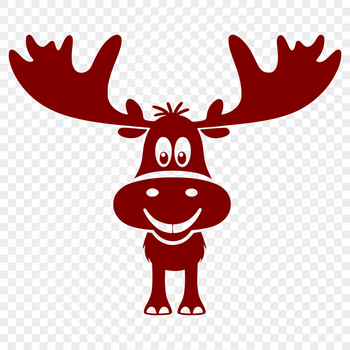 A digital illustration of a wild animal, specifically a large mammal with antlers, in vector format.