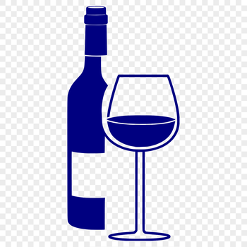 A digital illustration of a glass filled with red wine, suitable for design and crafting projects.