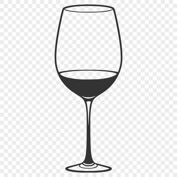 Illustrative wine in a glass, suitable for digital design projects.