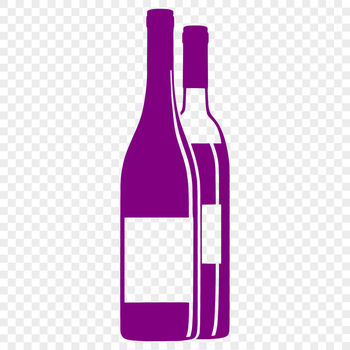 An illustration of a wine bottle on a white background.