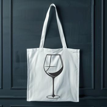 A vector graphic design of a single serving of wine poured into a glass.