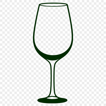 A graphic illustration of a glass containing red wine with an empty space at the top to accommodate text or design.