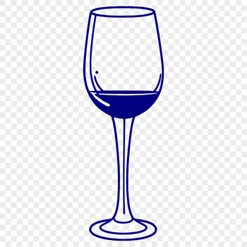 An SVG vector design of a wine bottle on a table, depicting a drink being poured into a glass.