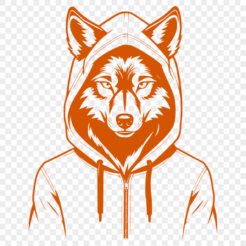 A digital illustration of a wolf, suitable for vector graphics and cutting machine designs.