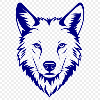 High-quality vector illustration of a wolf's head.