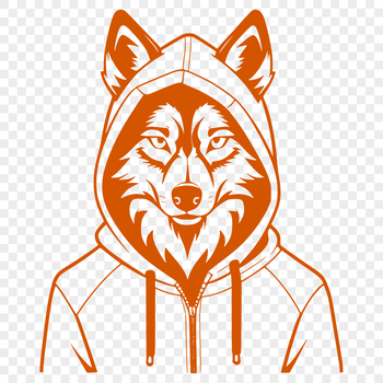 An SVG graphic of a wolf design suitable for cutting machines or laser engraving.