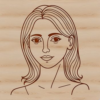 Female silhouette in vector art format.