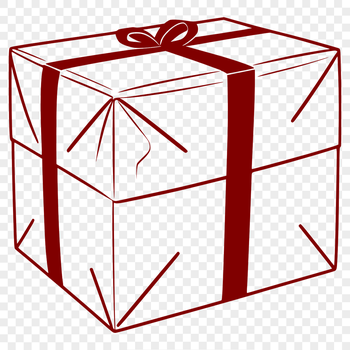 A simple vector design of a gift box with a flat top and straight sides.