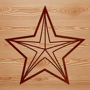 A minimalist star icon designed as a vector graphic.