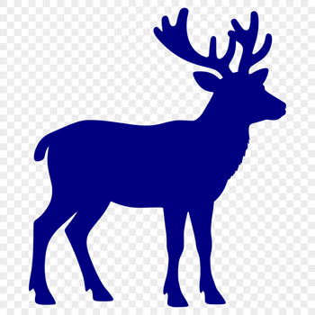 An SVG vector graphic of a reindeer, perfect for cutting machine designs and projects.